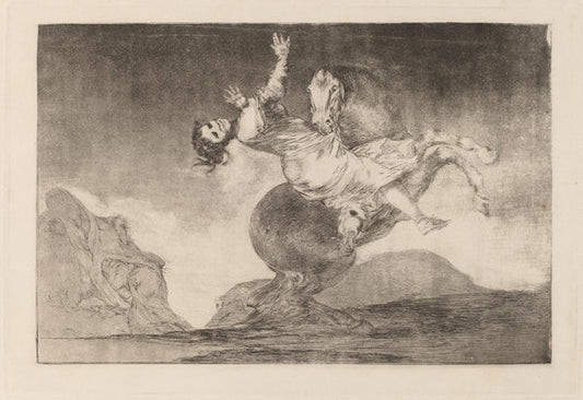 El caballo raptor (The Horse-Abductor) by Francisco de Goya (Spanish, 1746 - 1828), 16X12"(A3)Poster Print