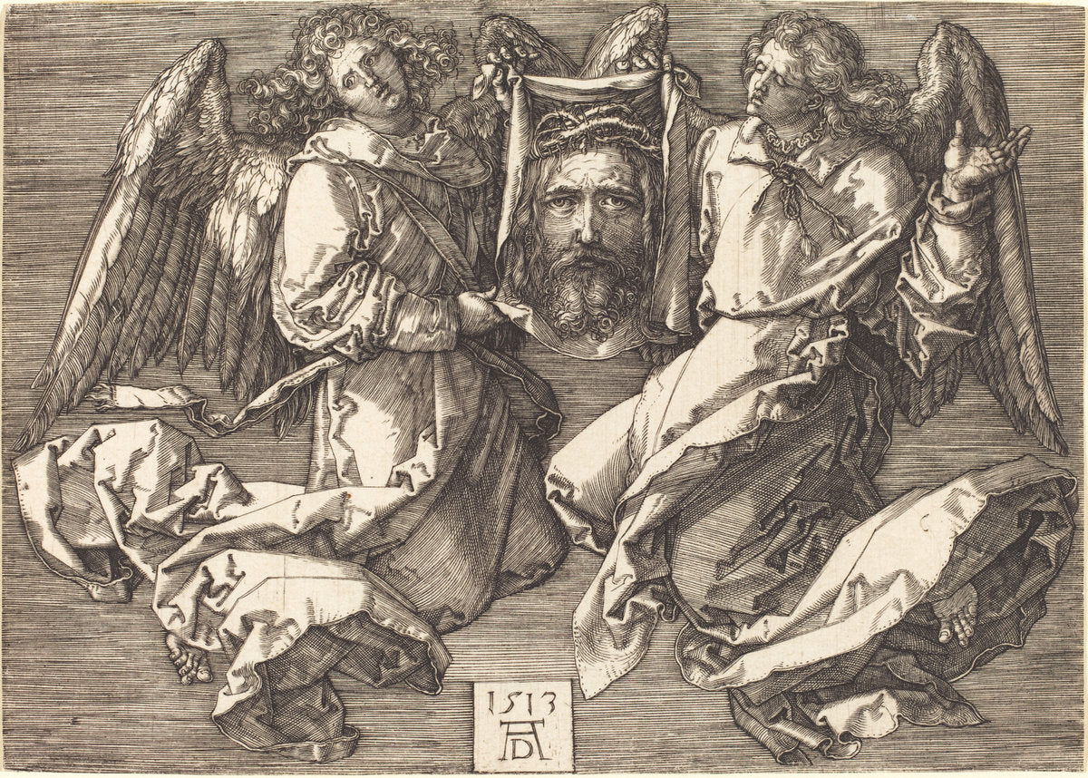 The Sudarium Held by Two Angels by Albrecht Dürer (German, 1471 - 1528), 16X12"(A3)Poster Print