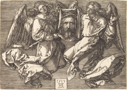 The Sudarium Held by Two Angels by Albrecht Dürer (German, 1471 - 1528), 16X12"(A3)Poster Print