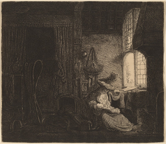 The Family in the Room by Ferdinand Bol (Dutch, 1616 - 1680), 16X12"(A3)Poster Print