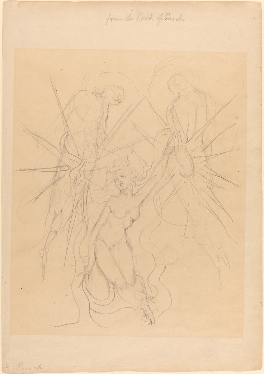 The Descent of the Angels to One of the Daughters of Men by William Blake (British, 1757 - 1827), 16X12"(A3)Poster Print