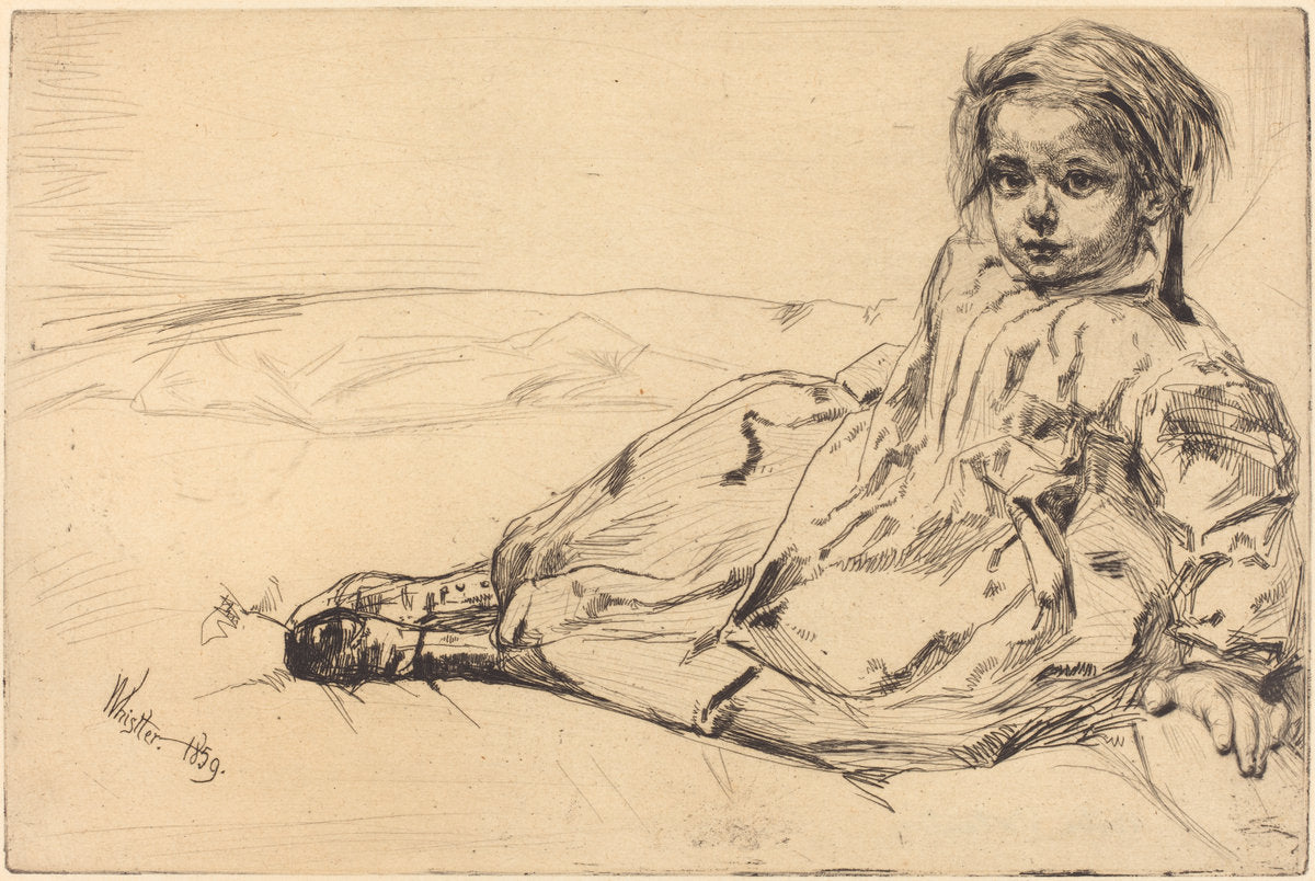 Bibi Valentin by James McNeill Whistler (American, 1834 - 1903), 16X12"(A3)Poster Print