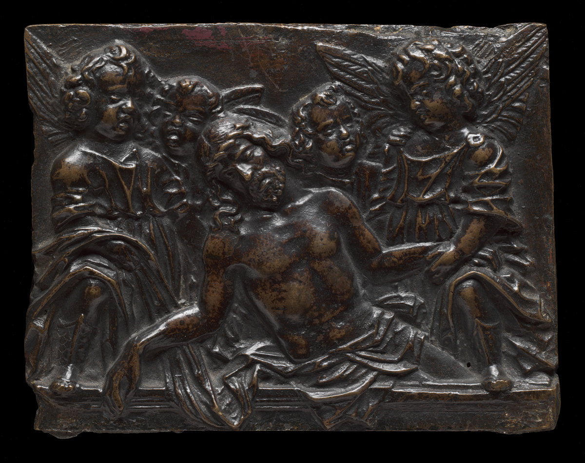 c. 1500 by North Italian (Veneto) 16th Century (Christ Attended in the Tomb by Four Angels), 16X12"(A3)Poster Print