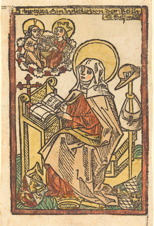 c. 1480/1500 by German 15th Century (Saint Bridget), 16X12"(A3)Poster Print