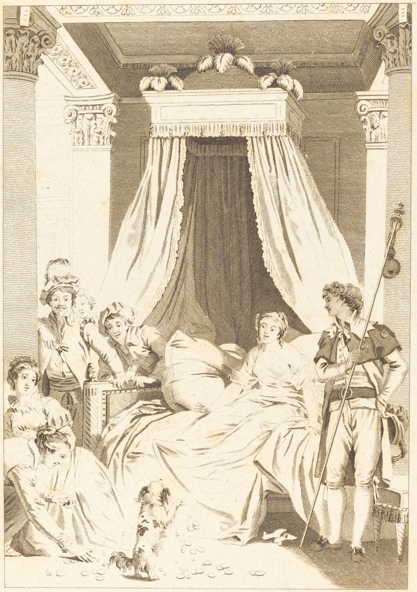 etching by French 18th Century (Le petit chien), 16X12"(A3)Poster Print