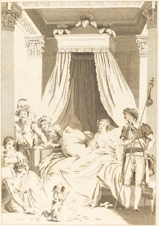 etching by French 18th Century (Le petit chien), 16X12"(A3)Poster Print