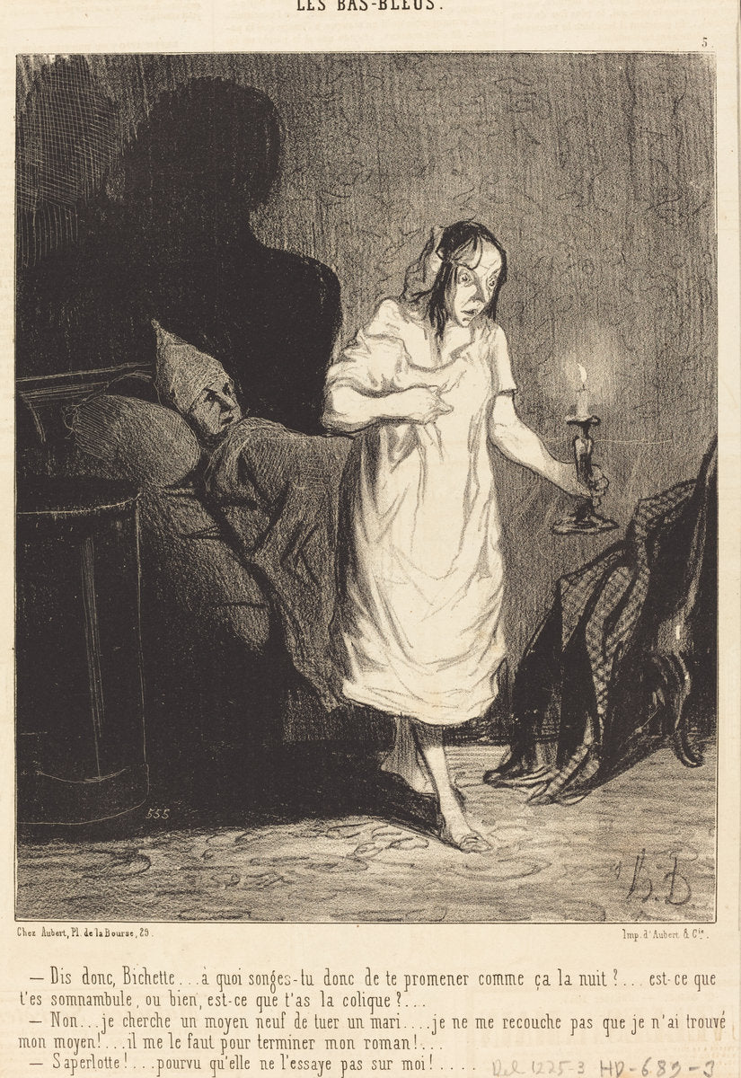 Dis donc, Bichette... a quoi songes-tu donc... by Honoré Daumier (French, 1808 - 1879), 16X12"(A3)Poster Print