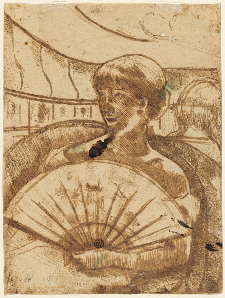 In the Opera Box [verso] by Mary Cassatt (American, 1844 - 1926), 16X12"(A3)Poster Print