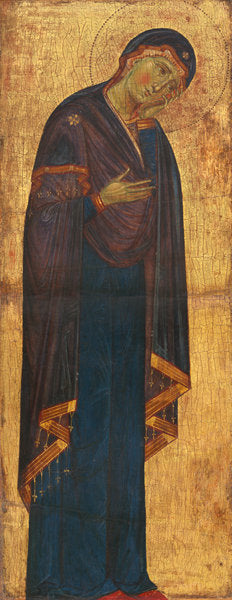The Mourning Madonna by Master of the Franciscan Crucifixes (Umbrian, active 1260s and 1270s), 16X12"(A3)Poster Print