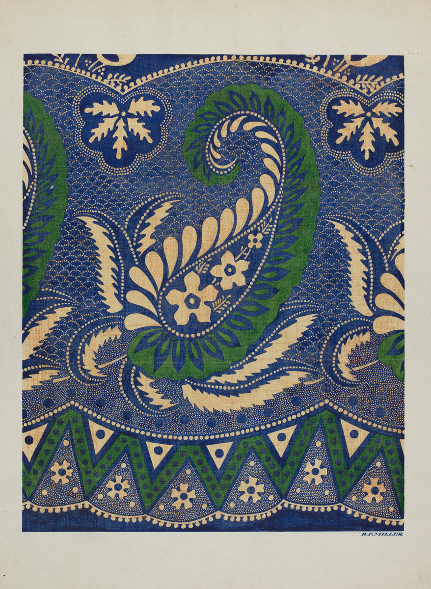 Skirt - Border Design by Randolph F. Miller (American, active c. 1935), 16X12"(A3)Poster Print