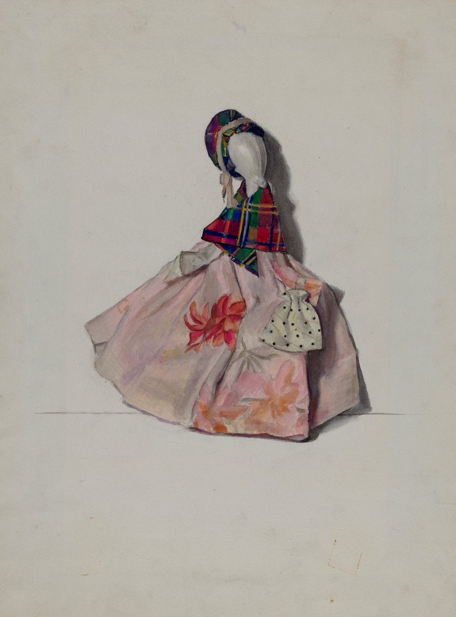 Clay Pipe Doll by Jane Iverson (American, active c. 1935), 16X12"(A3)Poster Print