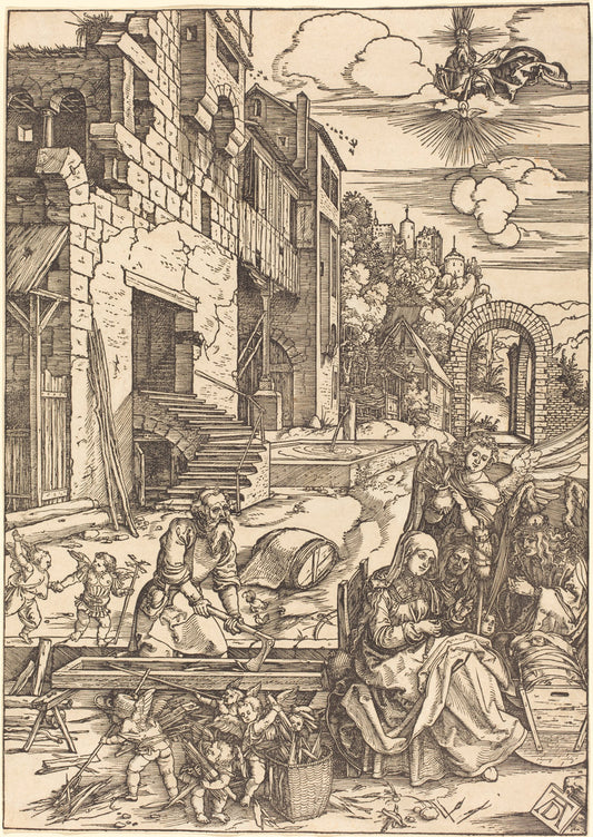 Sojourn of the Holy Family in Egypt by Albrecht Dürer (German, 1471 - 1528), 16X12"(A3)Poster Print