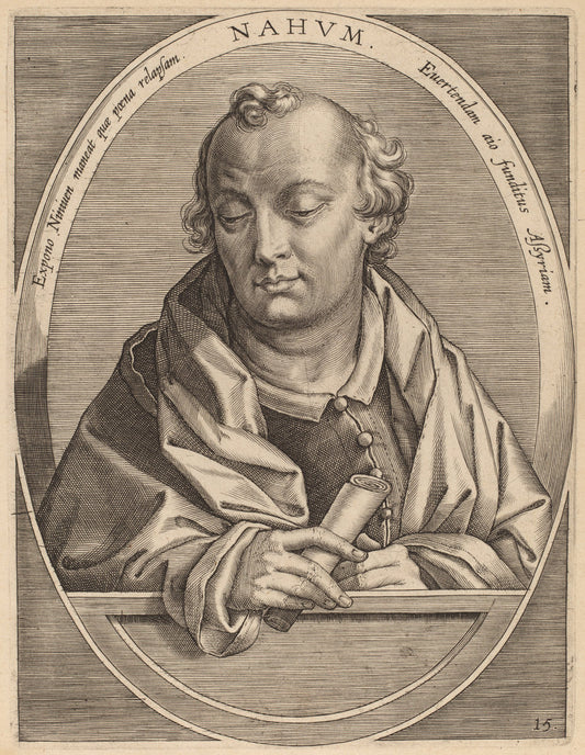Nahum by Theodor Galle after Jan van der Straet (Flemish, c. 1571 - 1633), 16X12"(A3)Poster Print