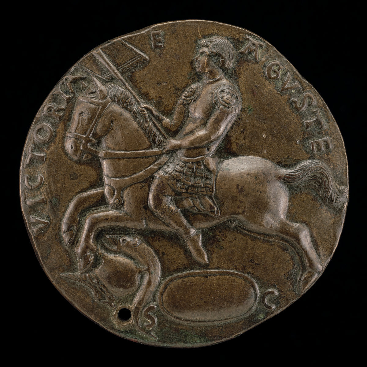 Marcus Croto Riding [reverse] by Filarete (Italian, c. 1400 - 1469), 16X12"(A3)Poster Print