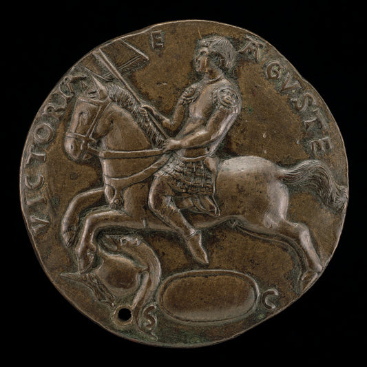 Marcus Croto Riding [reverse] by Filarete (Italian, c. 1400 - 1469), 16X12"(A3)Poster Print