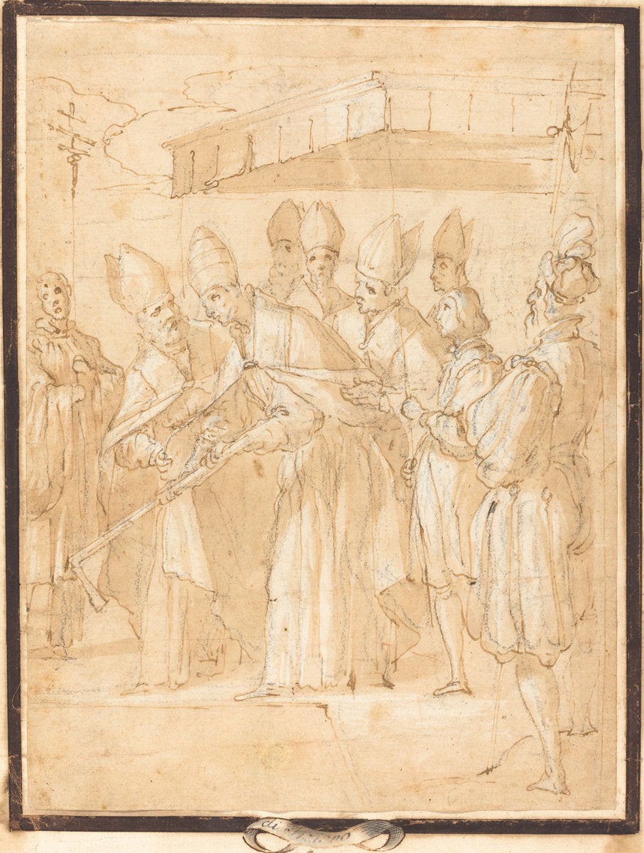 The Founding of Santa Maria Maggiore by Giovanni Battista Ricci (Italian, 1537 - 1627), 16X12"(A3)Poster Print