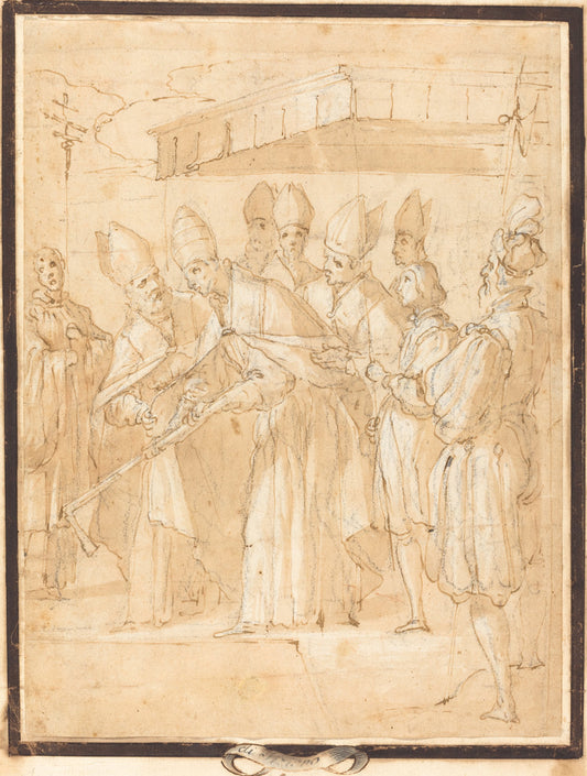 The Founding of Santa Maria Maggiore by Giovanni Battista Ricci (Italian, 1537 - 1627), 16X12"(A3)Poster Print