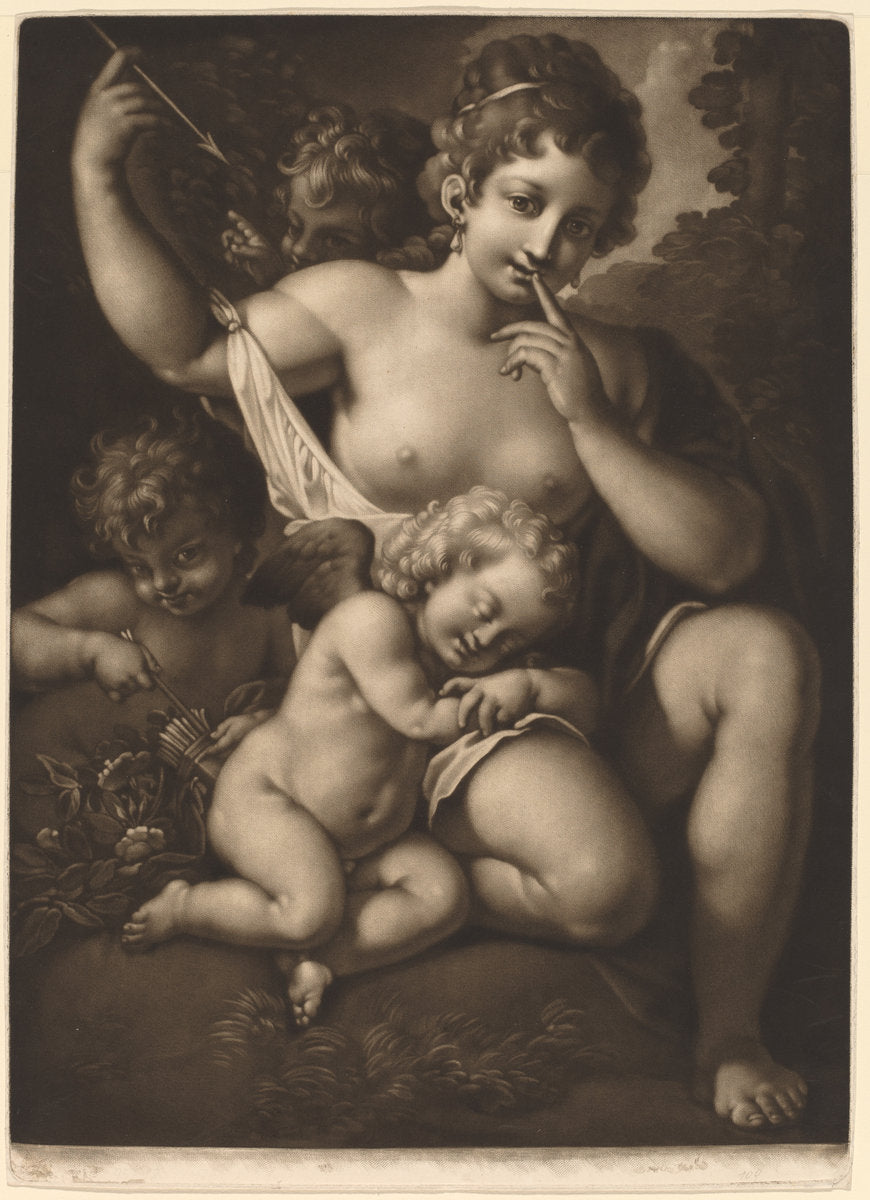 Venus and Amor by Johann Peter Pichler (Austrian, 1765 - 1807), 16X12"(A3)Poster Print