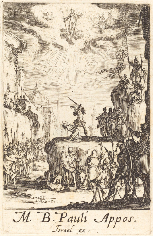The Martyrdom of Saint Paul by Jacques Callot (French, 1592 - 1635), 16X12"(A3)Poster Print