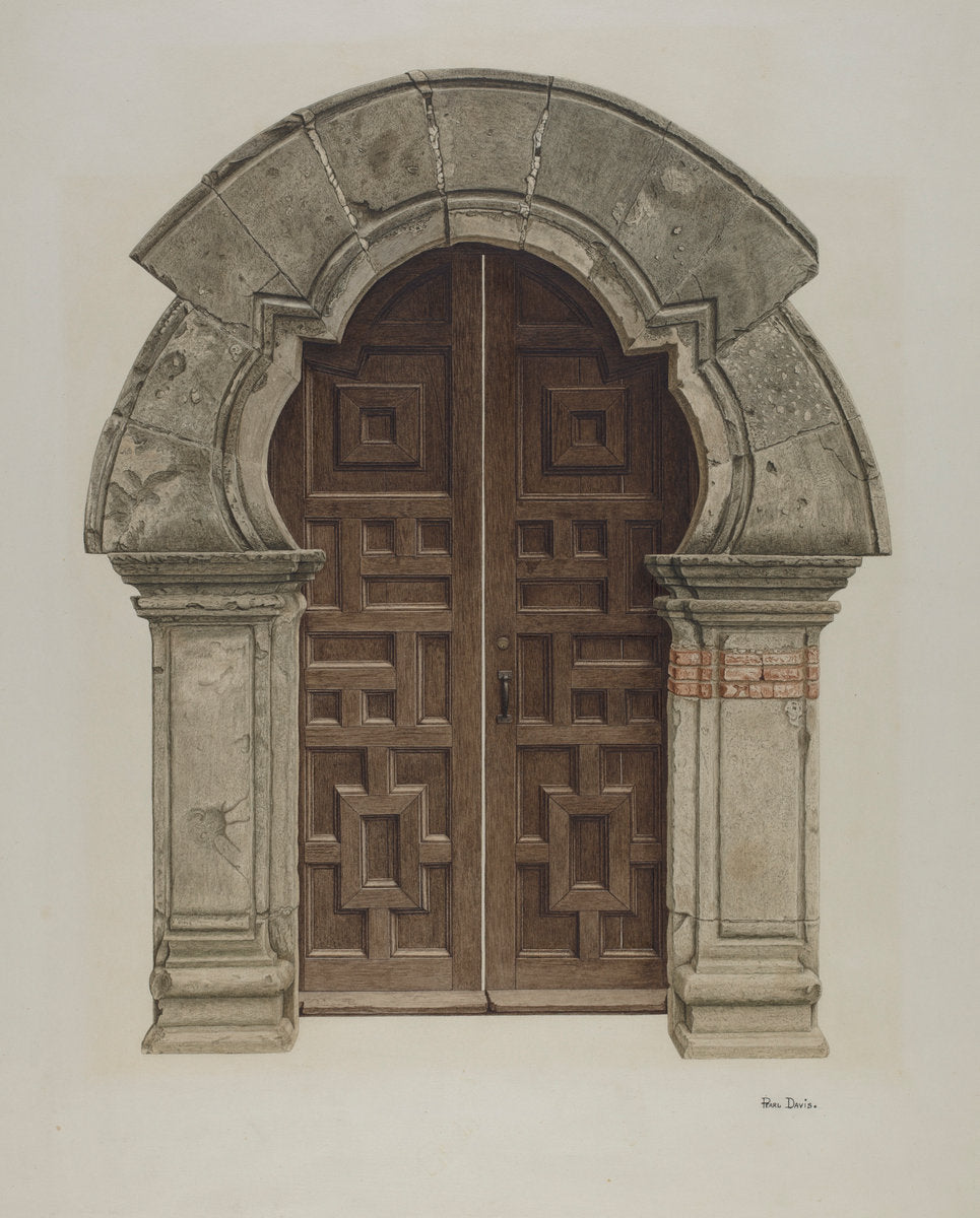 Doorway by Pearl Davis (American, active c. 1935), 16X12"(A3)Poster Print