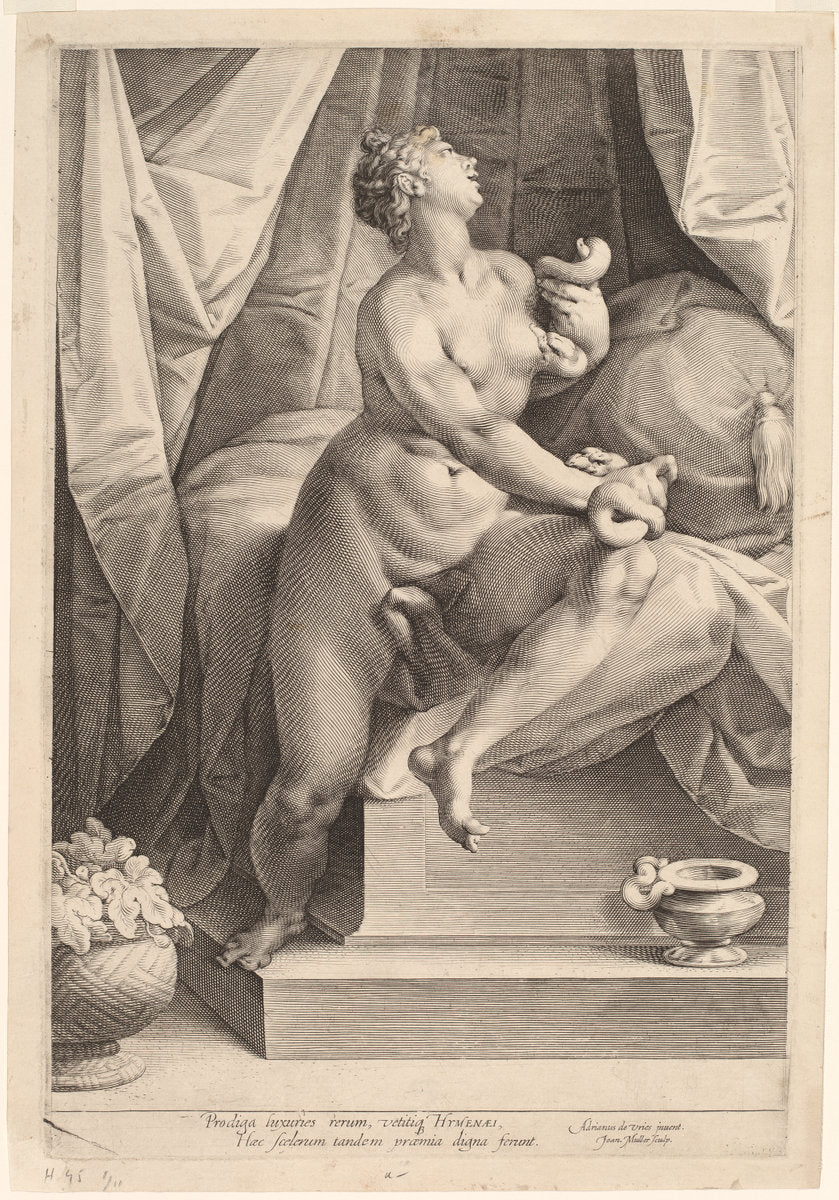 Cleopatra by Jan Muller, after Adriaen de Vries (Dutch, 1571 - 1628), 16X12"(A3)Poster Print