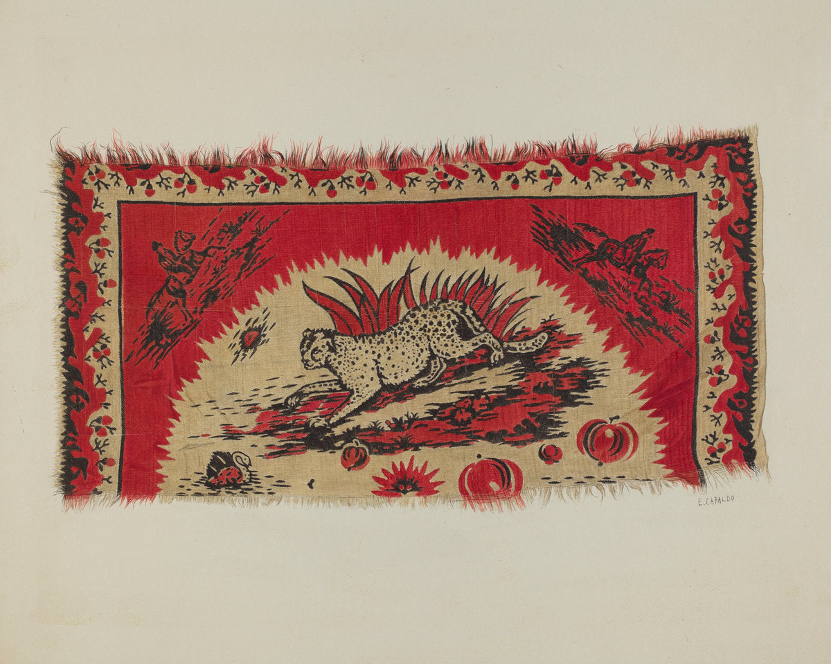 Printed Textiles by Ernest Capaldo (American, active c. 1935), 16X12"(A3)Poster Print