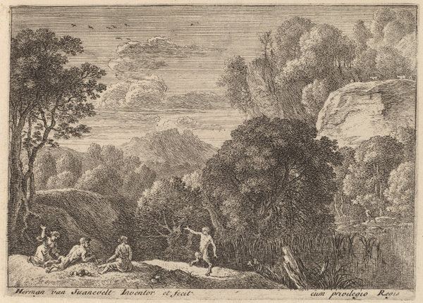 A Dancing Satyr by Herman van Swanevelt (Dutch, c. 1600 - 1655), 16X12"(A3)Poster Print