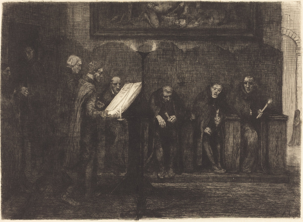 Spanish Singers (Les chantres espagnols) by Alphonse Legros (French, 1837 - 1911), 16X12"(A3)Poster Print