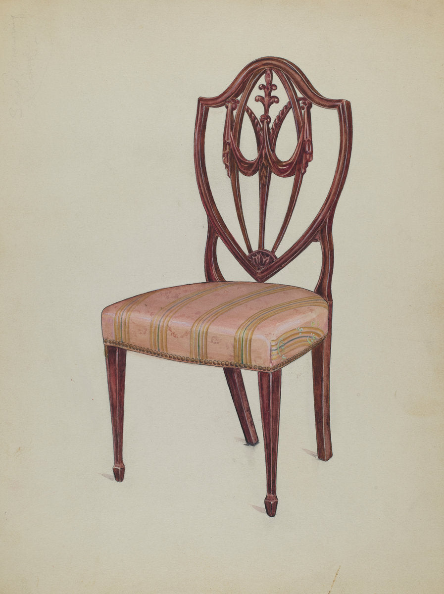 Side Chair by Florence Choate (American, active c. 1935), 16X12"(A3)Poster Print