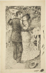 Dance in the Country by Auguste Renoir (French, 1841 - 1919), 16X12"(A3)Poster Print