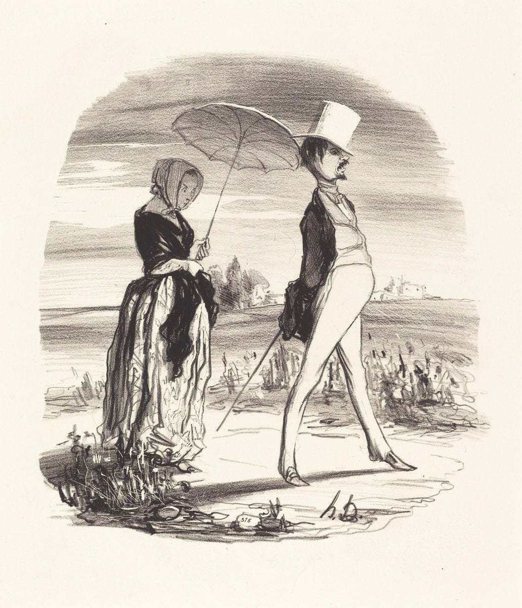 Et on appelle ça descendre le fleuve de la vie... by Honoré Daumier (French, 1808 - 1879), 16X12"(A3)Poster Print