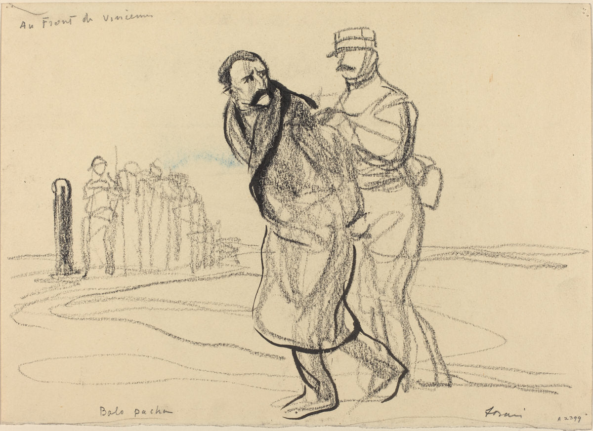 Au Front de Vincennes.  Bolo pacha by Jean-Louis Forain (French, 1852 - 1931), 16X12"(A3)Poster Print