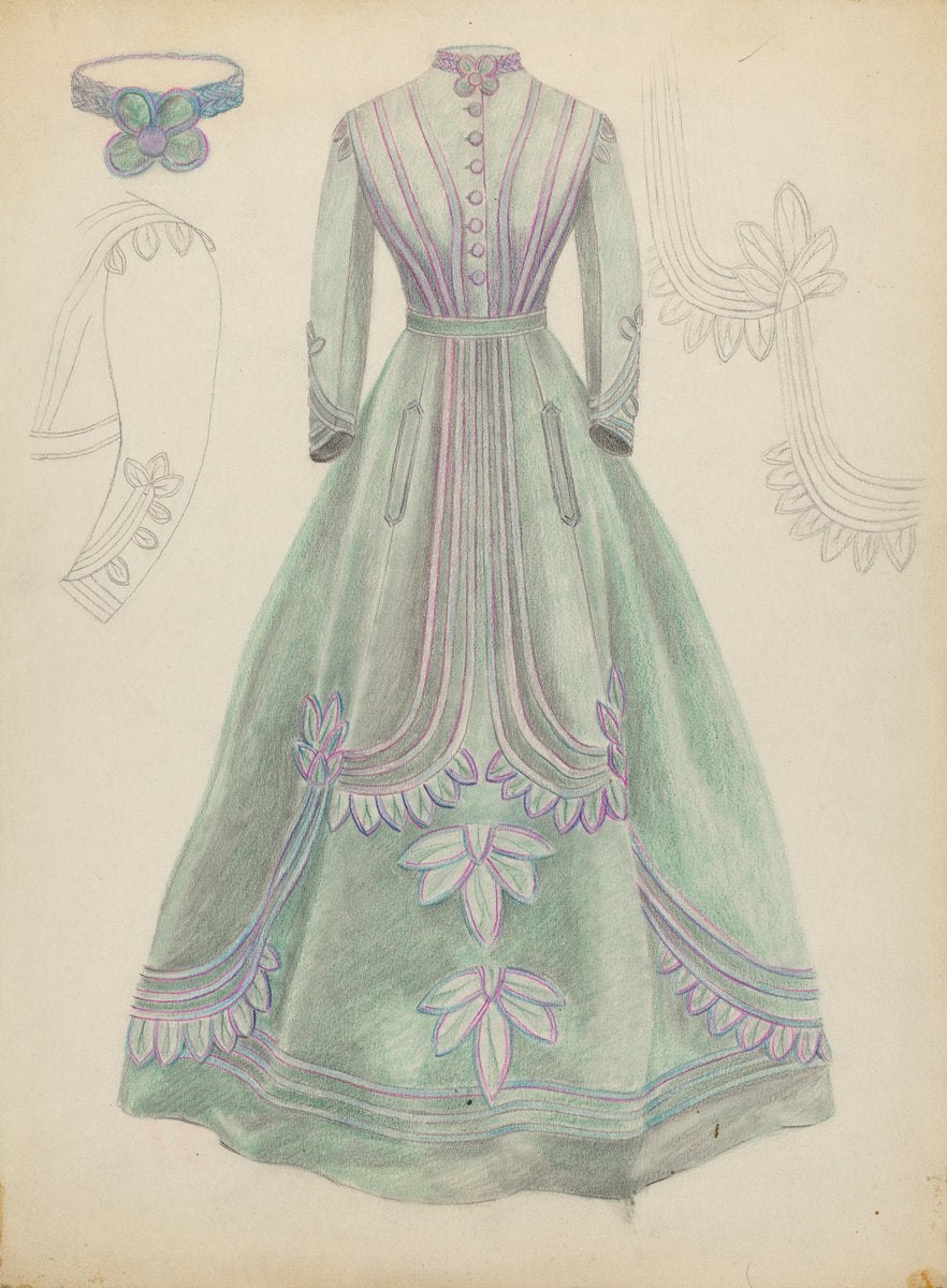 Silk Gown by Tabea Hosier (American, active c. 1935), 16X12"(A3)Poster Print