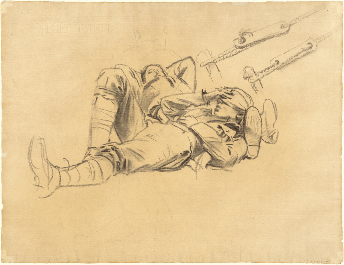 Studies for "Gassed" [recto] by John Singer Sargent (American, 1856 - 1925), 16X12"(A3)Poster Print