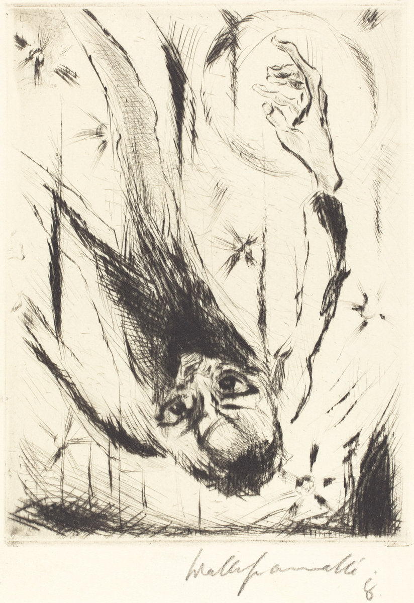The Fall into Infinity by Walter Gramatté (German, 1897 - 1929), 16X12"(A3)Poster Print