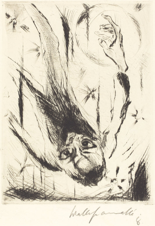The Fall into Infinity by Walter Gramatté (German, 1897 - 1929), 16X12"(A3)Poster Print