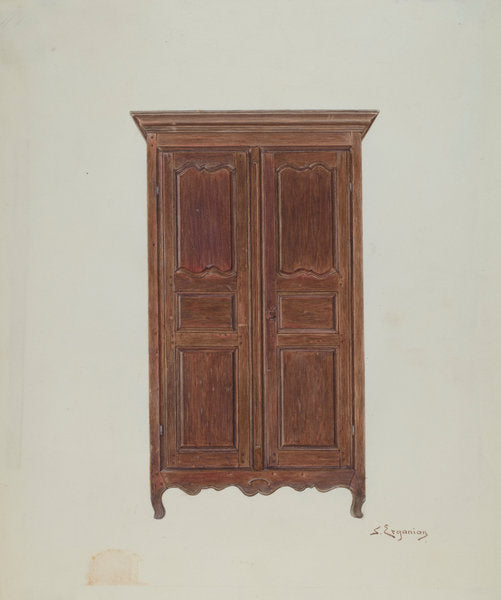 Armoire by Sarkis Erganian (American, active c. 1935), 16X12"(A3)Poster Print