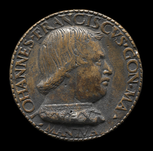 bronze by Mantuan 15th Century (Gianfrancesco Gonzaga di Rodigo, 1445-1496, Lord of Bozzolo, Sabbioneta, and Viadana 1478 [obverse]), 16X12"(A3)Poster Print
