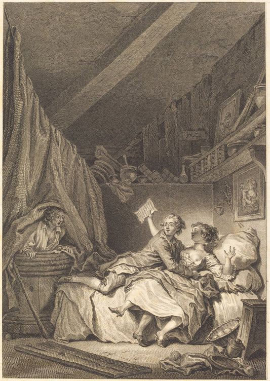 Le savetier by Jean Dambrun after Jean-Honoré Fragonard (French, 1741 - 1808 or after), 16X12"(A3)Poster Print