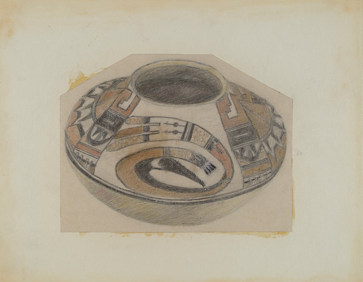 Bowl by Margaret Knapp (American, active c. 1935), 16X12"(A3)Poster Print