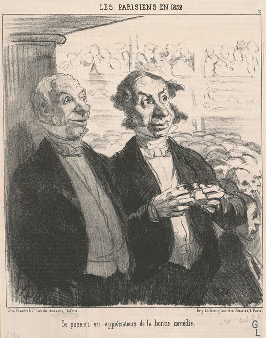 Se posant en appréciateur by Honoré Daumier (French, 1808 - 1879), 16X12"(A3)Poster Print