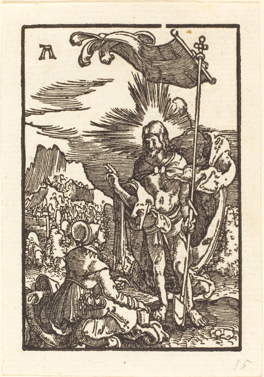 Christ Appearing to the Magdalene by Albrecht Altdorfer (German, 1480 or before - 1538), 16X12"(A3)Poster Print