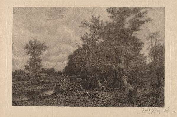 Untitled (New York Landscape) by Frederick Juengling (American, 1846 - 1889), 16X12"(A3)Poster Print