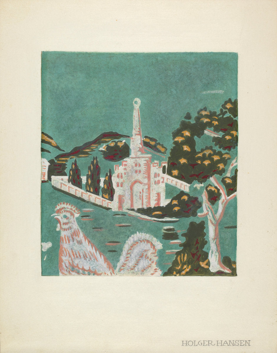 Bandbox (detail) by Holger Hansen (American, active c. 1935), 16X12"(A3)Poster Print