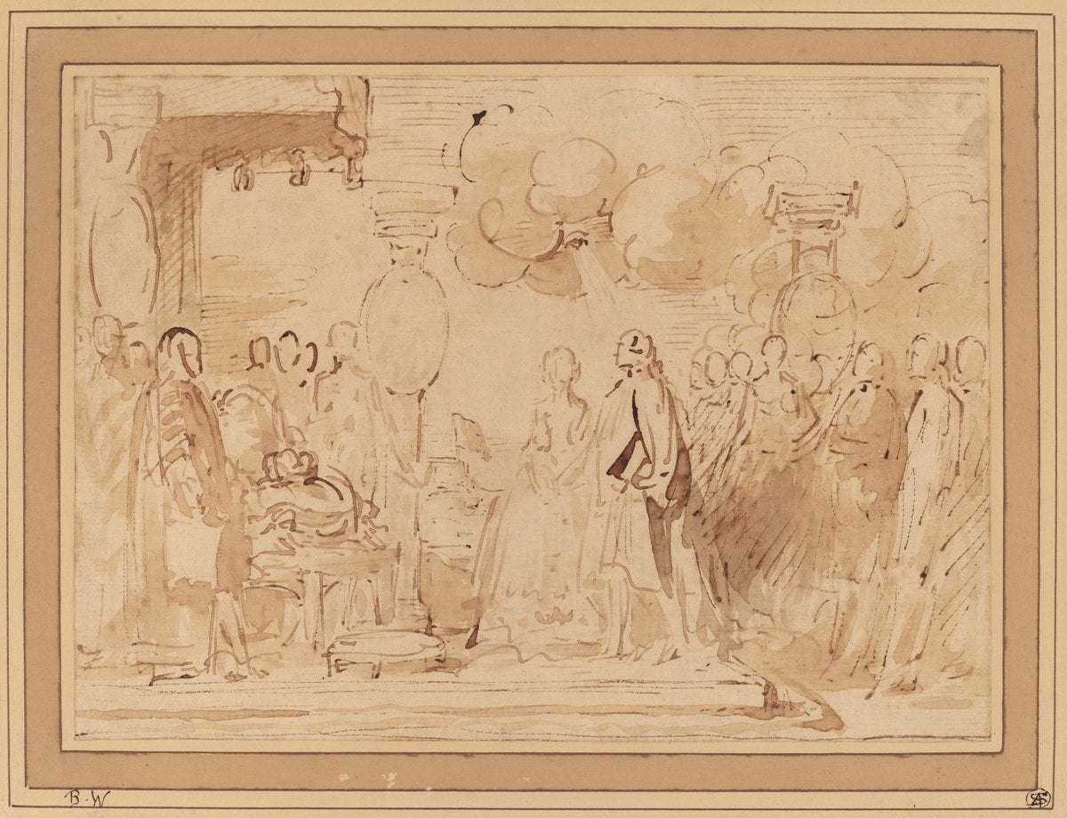 George III Resuming Royal Power in 1789 by Benjamin West (American, 1738 - 1820), 16X12"(A3)Poster Print