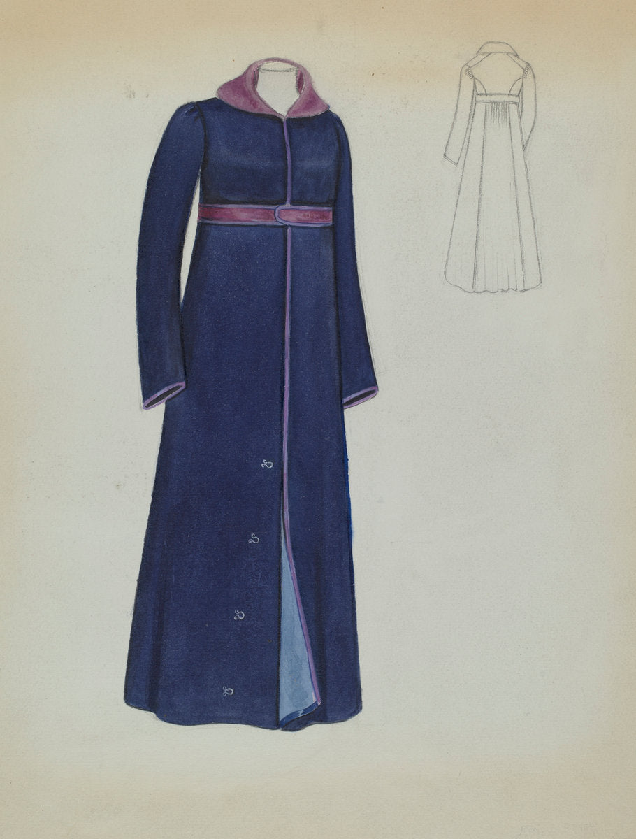 Coat by Jessie M. Benge (American, active c. 1935), 16X12"(A3)Poster Print