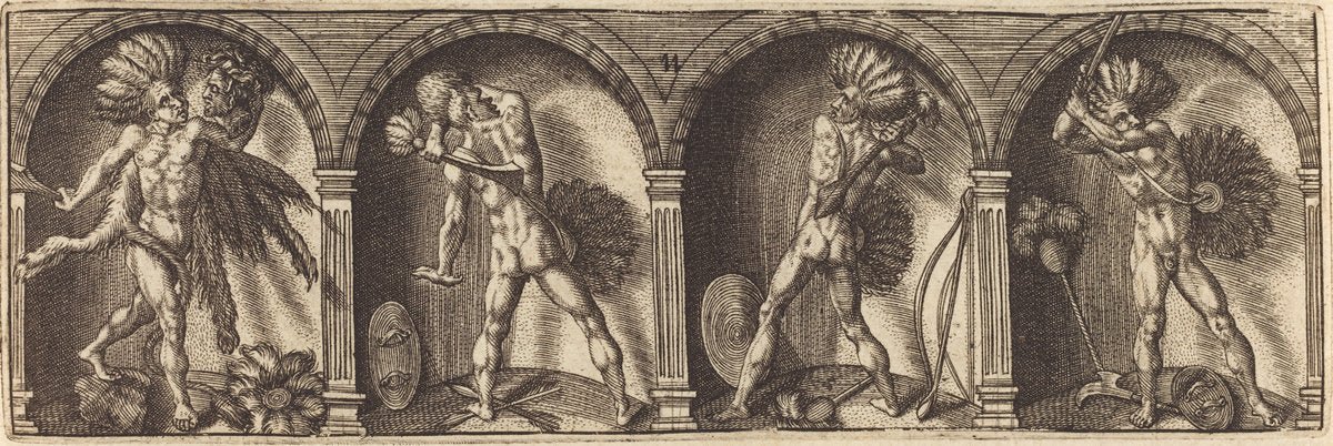 Les divers pourtraicts et figures XI by Master AD (French, active c. 1600), 16X12"(A3)Poster Print