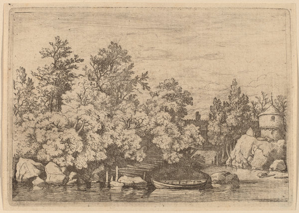 The Cudgel Dam and Covered Bridge by Allart van Everdingen (Dutch, 1621 - 1675), 16X12"(A3)Poster Print