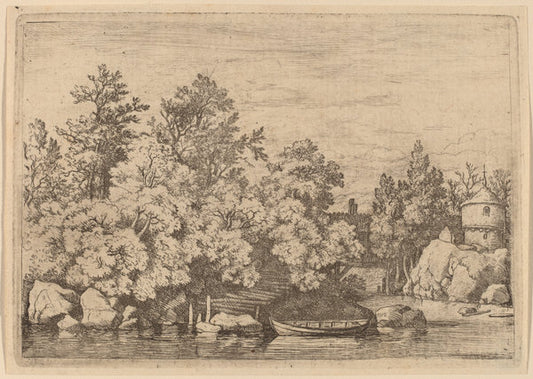 The Cudgel Dam and Covered Bridge by Allart van Everdingen (Dutch, 1621 - 1675), 16X12"(A3)Poster Print