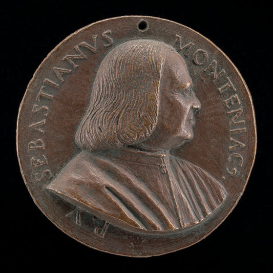 Sebastiano Montagnacco, died 1540, Venetian patrician [obverse] by Maffeo Olivieri (Italian, 1484 - after 1534), 16X12"(A3)Poster Print